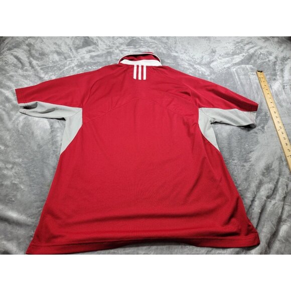 Arkansas Razorbacks Performance Polo Shirt Adult Large Red Adidas Climacool Mens - Picture 8 of 8